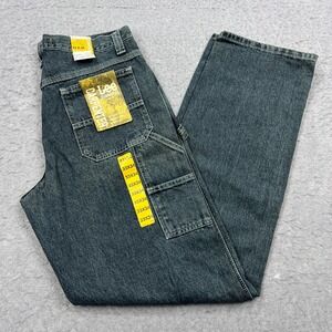 Lee Dungarees Carpenter Jeans Men's 33x34 Straight Leg Loose Fit Cargo Denim NEW